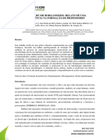 Cultivo de Microrganismos: Relato de Uma Experiência Na Formação de Professores