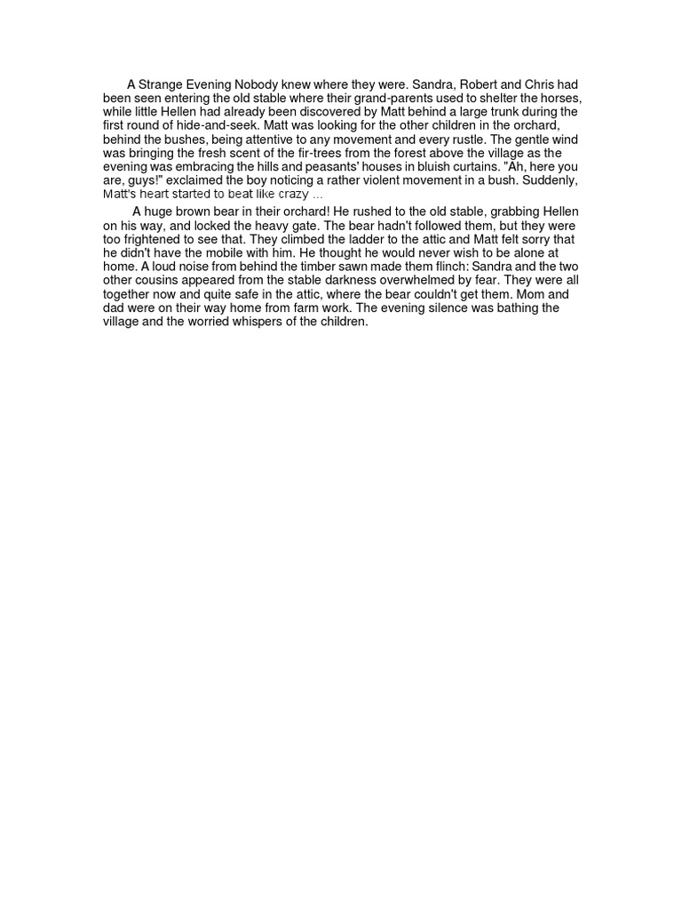 English Essay (Nobody Knew Where They Were) PDF