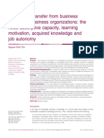 391 Knowledge Transfer From Business Schools To Business Organizations The Roles