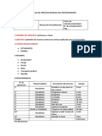 Desarrollo Manual de Procedimiento