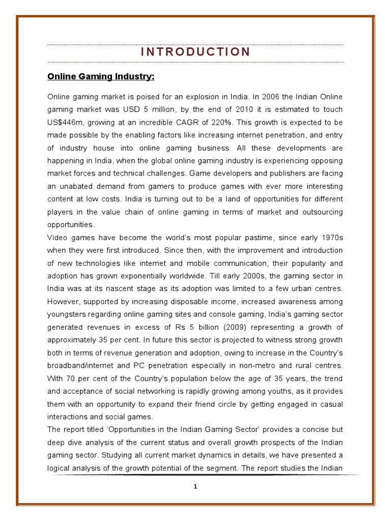 Gaming Industry Final Dissertation | PDF | Mental Disorder | Problem ...