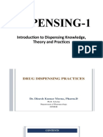 Dispensing-1: Introduction To Dispensing Knowledge, Theory and Practices
