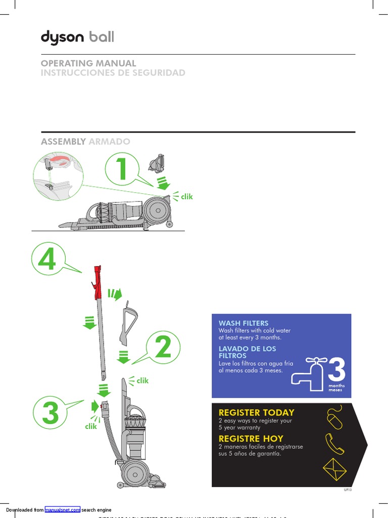 Dyson UP13 Vacuum User Manual | PDF | Vacuum Cleaner | Manufactured Goods