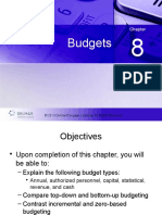 Budgets: © 2013 Delmar/Cengage Learning. All Rights Reserved