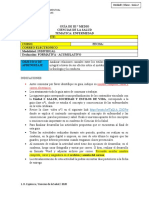 3°M Ciencias de La Salud. Guia de Trabajo N°2 Enfermedad