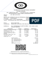 Nota de crédito electrónica por corrección de error en descripción