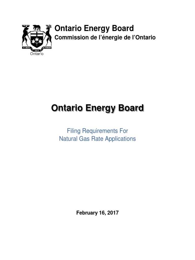 Filing Requirements Natural Gas Rate Applications 20170216 | PDF ...