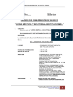 Orden de Guarnición #92/2022 "Hora Mística Y Doctrina Institucional"