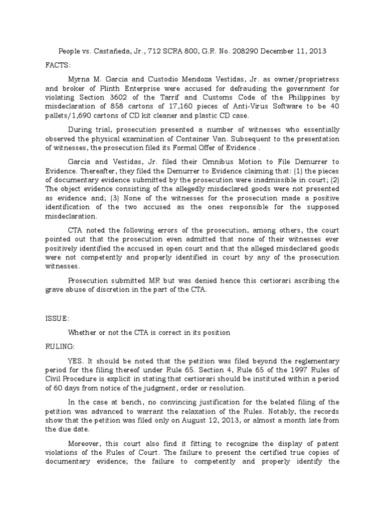 People vs castaneda pdf demurrer evidence