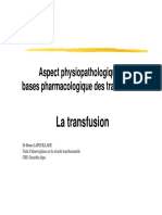 Topo Transfusion - Physiopathologie - Produits Sanguins Labiles (Mode de Compatibilité)