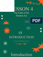 Lesson 4: The Ends of The Human Act