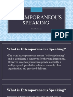 Extemporaneous Speaking: Output Performance
