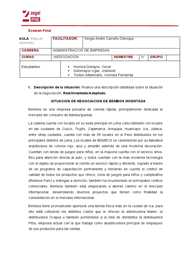 Examen final negociaci n entregable 1 of pdf software economias