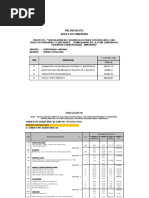 Presupuesto Redes Secundarias