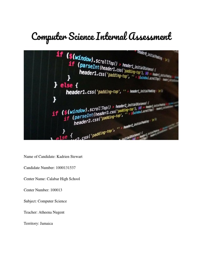 Computer Science IA | Download Free PDF | User (Computing) | Login