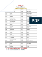 Class - 9th Science List