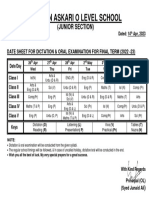 FT Oral Date Sheet 2022-23