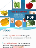 Nutrition and Classification of Foods