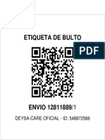 Etiqueta de Bulto: - DEYSA-CARE OFICIAL ID: 548872566