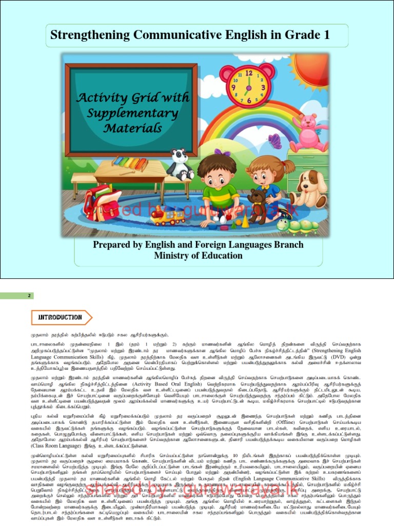 Grade 1 Communicative English Activities | PDF | Language Arts & Discipline