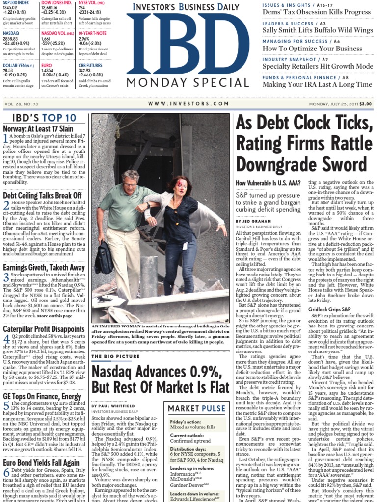 IBD Mon Jul 25 2001 | PDF | Standard & Poor's | Euro