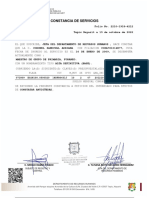 Constancia de Servicios: Folio No. 2210-1918-4212 Tepic Nayarit A 19 de Octubre de 2022