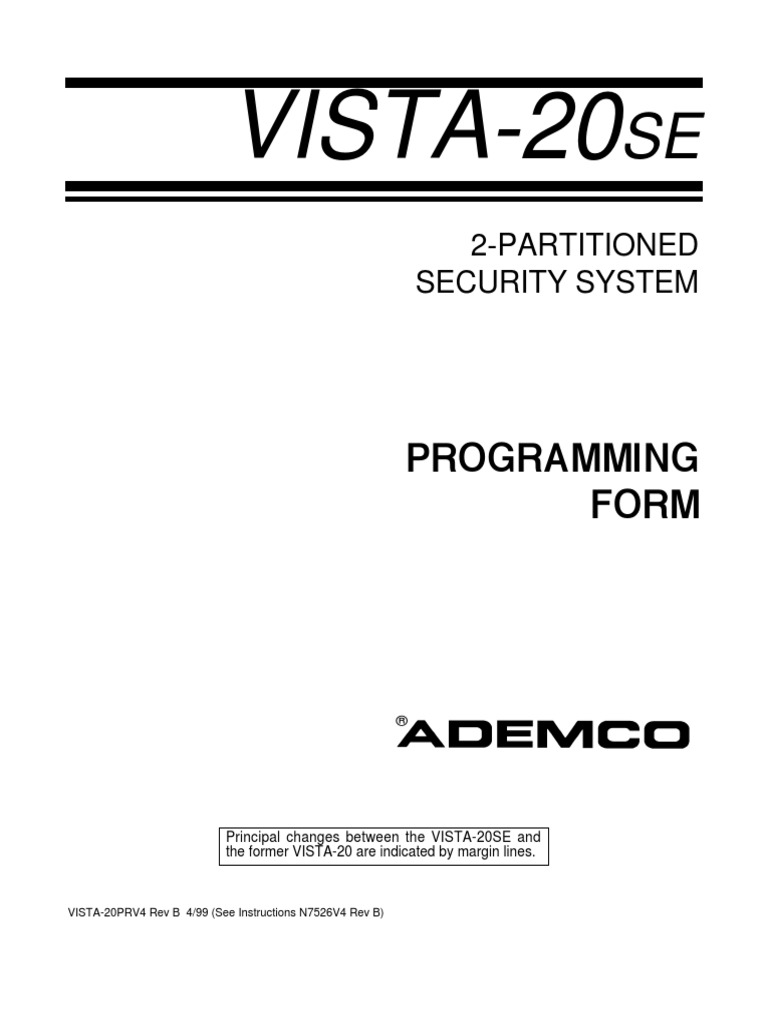 Vista20SE Program Manual PDF Oral Communication Electrical