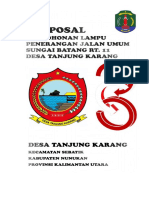 Proposal Permohonan Bantuan Pju Rt. 11 Sungai Batan Desa Tanjung Karang