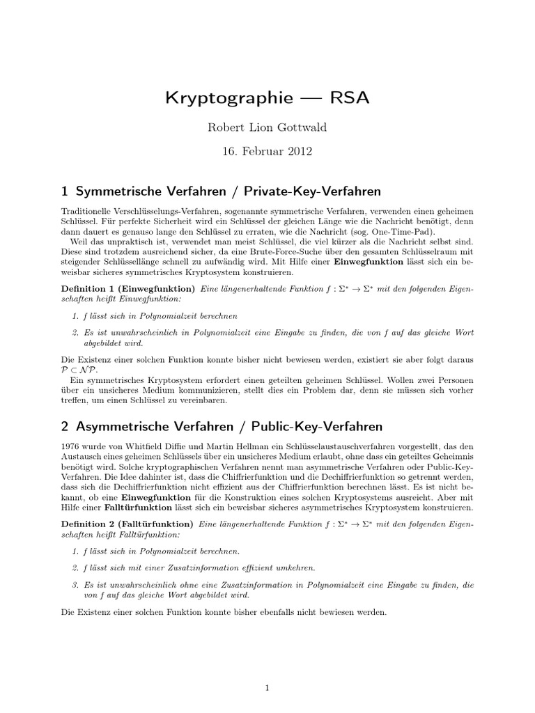 Kryptographie | PDF