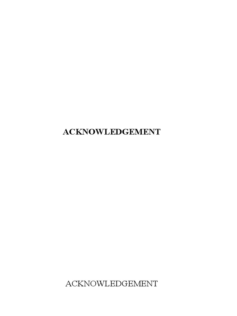 Acknowledgements for Project Success | PDF | Social Science | Wellness