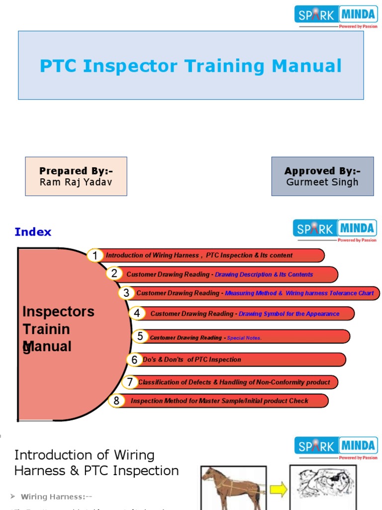 PTC Inspector Training Manual Spark Minda | PDF | Insulator ...