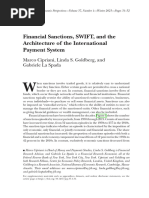 Financial Sanctions, SWIFT, and The Architecture of The International Payment System