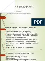 Kewajiban Pengusaha.: Sudiyana Fakultas Hukum Universitas Janabadra