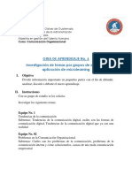 Guía de Actividad de Aprendizaje Investigación de Temas Por Grupos de Estudio y Aplicación de Microlearning