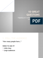 10 Great Questions For Presentations