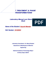 Heat Treatment & Phase Transformations: Laboratory Manual Cum Observation Book