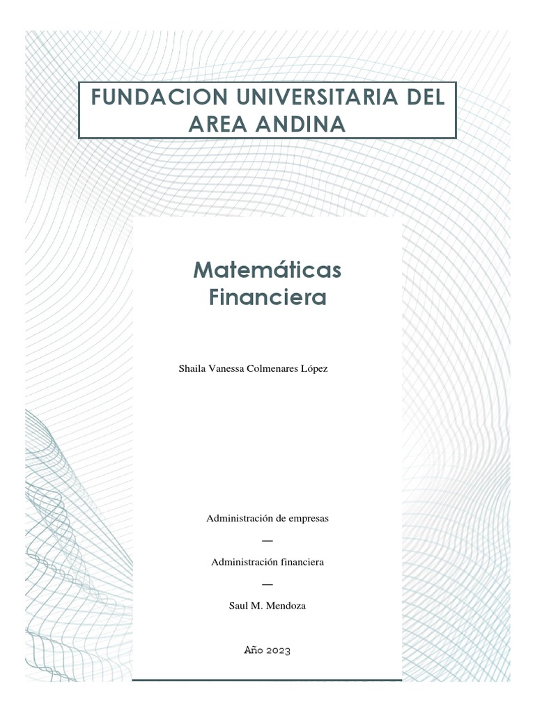 Matemáticas Financieras en Administración | PDF | Interés | Finanzas ...