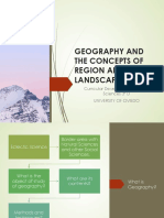 Geography and The Concepts of Region and Landscape: Curricular Development in Social Sciences 3º D University of Oviedo