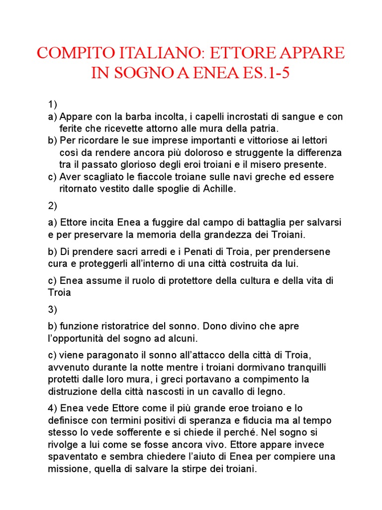 Compito Italiano | PDF