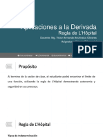 Aplicaciones A La Derivada: Regla de L'Hôpital