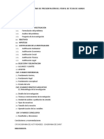 Perfil de tesis sobre esquema tentativo de presentación