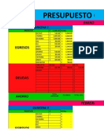 Presupuesto Quincenal: Egresos