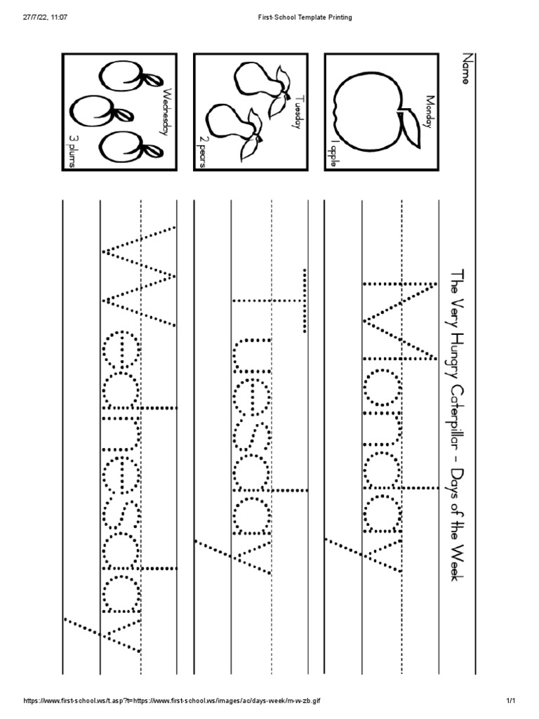 First-School Days of The Week | PDF