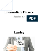 Intermediate Finance: Session 13