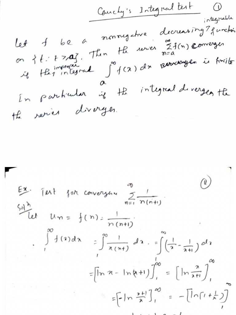 Test of Convergence PDF