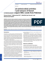 Antioxidant and Antimicrobial Activities of Essential Oil and Extracts of Fennel (Foeniculum Vulgare Mill.) Seeds From Pakistan