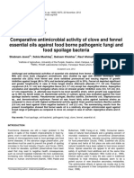 Comparative Antimicrobial Activity of Clove and Fennel Essential Oils Against Food Borne Pathogenic Fungi and Food Spoilage Bacteria