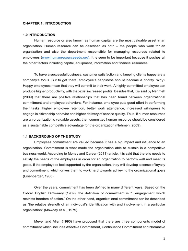 Factors That Influence Employee Commitment | PDF