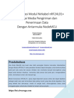 Implementasi Modul Nirkabel Nrf24L01+ Sebagai Media Pengiriman Dan Penerimaan Data Dengan Antarmuka Nodemcu