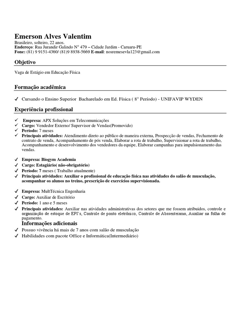 Currículo Emerson PDF